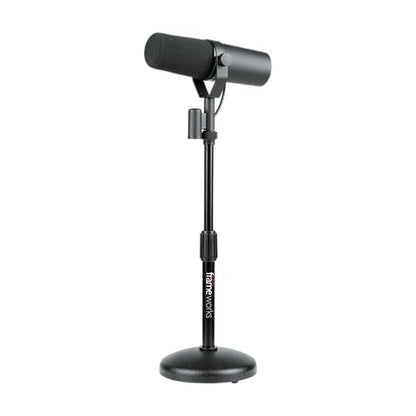 Gator Frameworks Desktop Microphone Stand with Round Weighted Base & Adjustable Height (GFW-MIC-0501) - size: 5" Weighted Base, style: Adjustable Height
