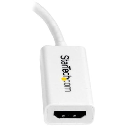 StarTech Active Mini DP to HDMI Adapter, 4K 30Hz, White, DPCP (MDP2HD4KSW) - color: White, style: 4K 30Hz
