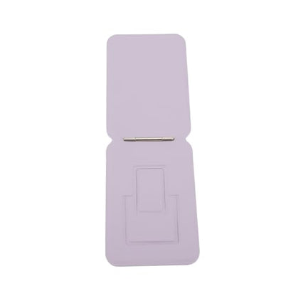 Desktop Phone Stand with Magnetic PU Leather, Multi Angle Adjustment Foldable Desktop Phone Tripod Stand for Video Call, 200 Rotation Phone Stand (Purple) - color: Purple