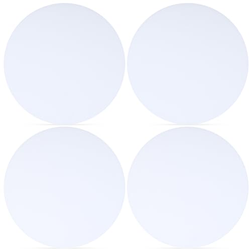 Ceiling Light Diffuser Cover 5.78 Inch Round Frosted White Lampshade Anti Glare Spotlight Downlight Shield Replacement for Chandelier Drum Lamp Pendant Lighting Accessories, 4PCS