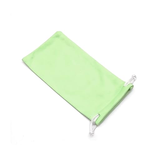 6pcs Eyeglasses Sunglasses Microfiber Pouch Bag, Cell Phone Storage Pouch 7.1" x 3.5" - color: Green