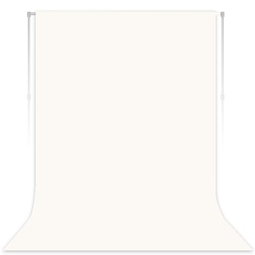 Ivory Photography Backdrop for Photoshoot, Fabric, 5x7 FT | Versatile Studio Photo Backgrounds, Easy to Install, for Portraits Shooting, Party Decor, Live Streaming, Video Recording - color: Ivory, size: 5X7 FT