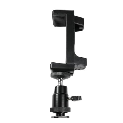 Hot Shoe Phone Mount for Camera, Ball Head Adapter with Phone Clamp - 360° Rotatable Smartphone Holder for DSLR/Mirrorless/Action Cam Live Streaming