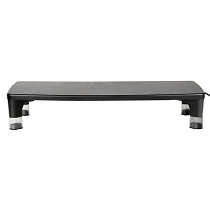 3M Adjustable Monitor Stand with 4-Port USB Hub, Black, Great for Computer Monitors, Laptops, TVs, Speakers, Printers and More