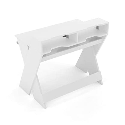 Glorious Sound Desk Compact Professional Studio Workstation, Walnut (AMS-SOUND-DESK-COM-WAL) - color: White