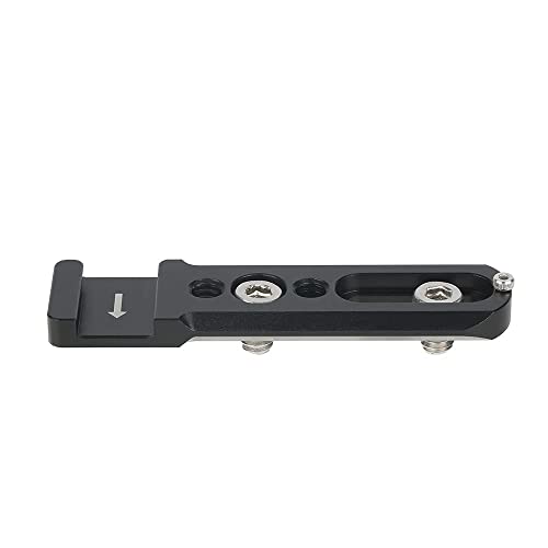 NICEYRIG NATO Rail Cold Shoe Extension Bar with Anti-Off Safety Rail Total 80mm for Camera Cage NATO Clamp Handle