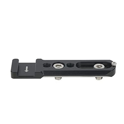 NICEYRIG NATO Rail Cold Shoe Extension Bar with Anti-Off Safety Rail Total 80mm for Camera Cage NATO Clamp Handle