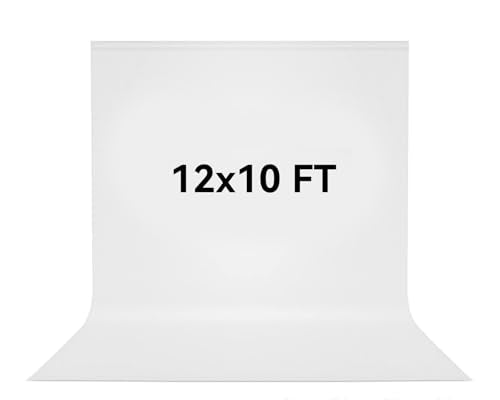 12x10 FT White Backdrop Background for Photography, 100% Polyester Photo Booth Backdrop Foldable Washable White Screen for Portrait Photoshoots Booth Party Video Studio - color: White, size: 12 X 10FT
