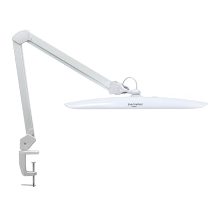 117PCS LED Clamp Desk Lamp, 20 Inch Metal Swivel Arm with Protective Casing, 2200 Lumens, Dimmable Task Lamp for Reading, Office Work, Sewing, Study, and Crafts(White) - size: WHITE-NonCCT-Protective