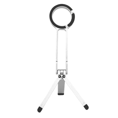 Foldable Magnetic Tripod - Aluminum Adjustable Stand, Strong Grip Holder, Compact Lightweight Mount | Phone Tripod for Outdoor Desk Home Supplies Video Calls Streaming Filming Entertainment Viewing - color: Silver