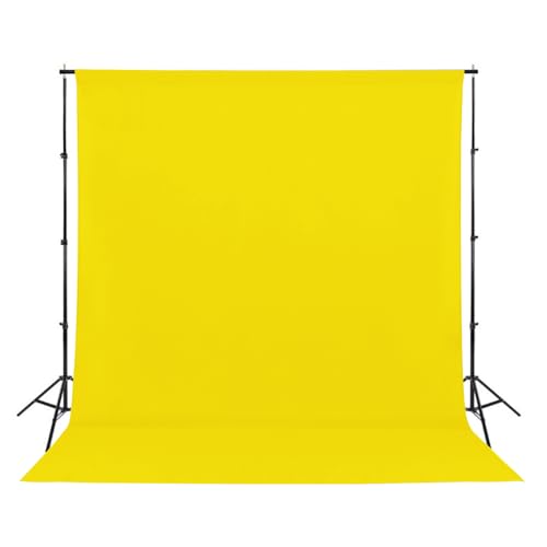 Sugargirl 10X10FT Yellow Backdrop Background for Photography, Photo Backdrop Yellow Screen Photo Booth Backdrop for Photoshoot Party Video(1 Panel) - color: Yellow, size: 10x10 FT