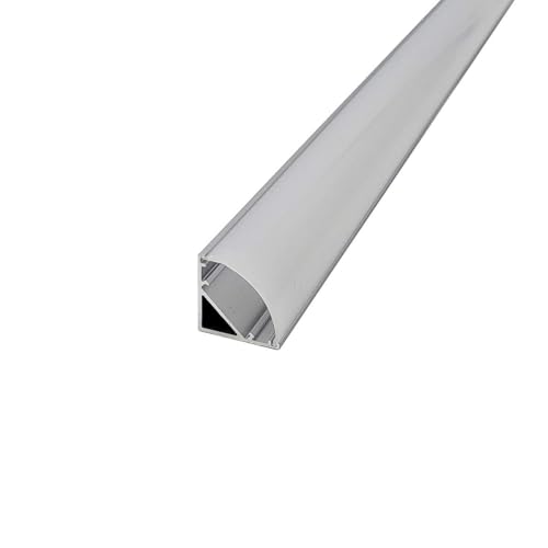 HAMRVL 6-Pack 1ft/30cm 16x16mm Led Aluminum Channel System with Cover V Shape, Led Strip Light Diffuser Track with End Caps Mounting Clips Accessories,Aluminum Profile for Led Strip Lights for Indoor