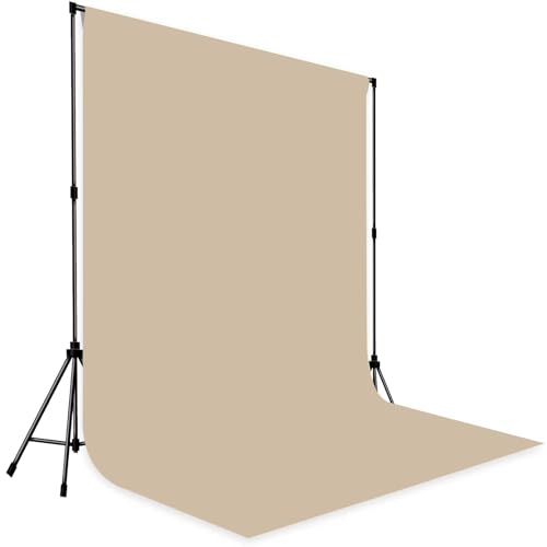 Photo Backdrop Beige Fabric Professional Photography Solution 6x9ft Seamless Design Eliminate Wrinkles Baby Shower Pregnant Women Shooting Scene Background - color: Beige, size: 6x9ft