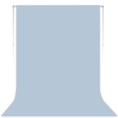 Dusty Blue Photography Backdrop for Photoshoot, Fabric, 5x7 FT | Versatile Studio Photo Backgrounds, Easy to Install, for Portraits Shooting, Party Decor, Live Streaming, Video Recording - color: Blue Aura, size: 5X7 FT