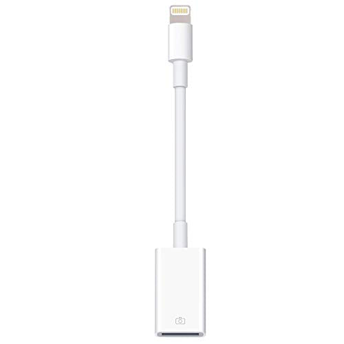 Lightning to USB Camera Adapter Lightning Female OTG Cable Adapter for Select iPhone,iPad Models Support Connect Camera, Card Reader, USB Flash Drive, MIDI Keyboard, White - color: USB