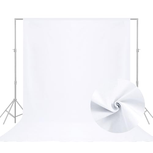 YSKE-Professional White Photography Backdrop10X7ft - Machine Washable Seamless Background for Studio & Video - color: White, size: 10X7