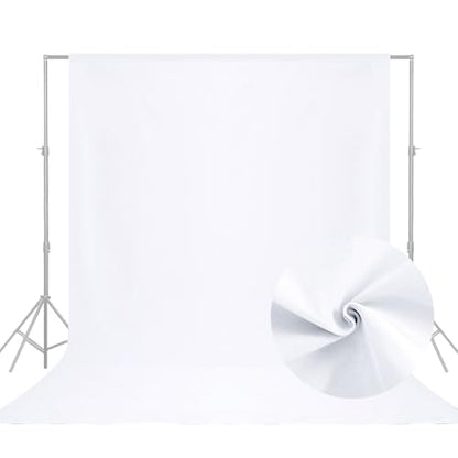 YSKE-Professional White Photography Backdrop10X7ft - Machine Washable Seamless Background for Studio & Video - color: White, size: 10X7