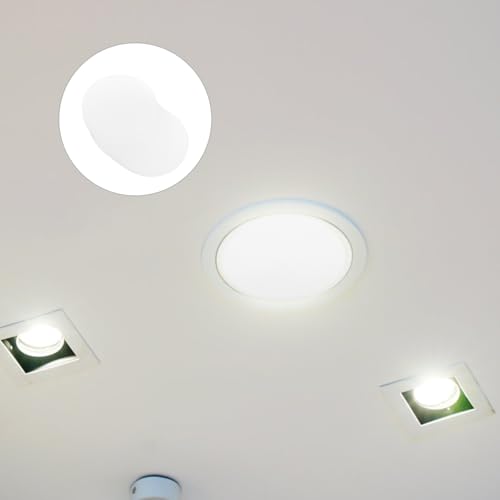 OSALADI Precision Curved Pc Diffuser Cover 3.89X3.89 Inch Lightweight Scratch Resistant Recessed Light Diffuser Panel for Led Downlight Protection and Heat Resistance Pack of 10