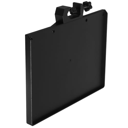 Toddmomy Microphone Stand Tray with Movable Sound Card Holder and Mic Clip, Large 24X17.5Cm Live Streaming Rack for Podcasting and Recording Accessories