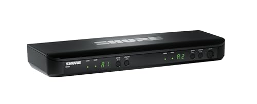 Shure BLX188/CVL Dual Lavalier Audio System H9 Band (512–542 MHz) – BLX88 Dual Receiver, (2) BLX1 Bodypacks & (2) CVL Cardioid Lavalier Mics, Up to 14 Hr Battery, 300 ft Range - style: H9: 512-542 MHz