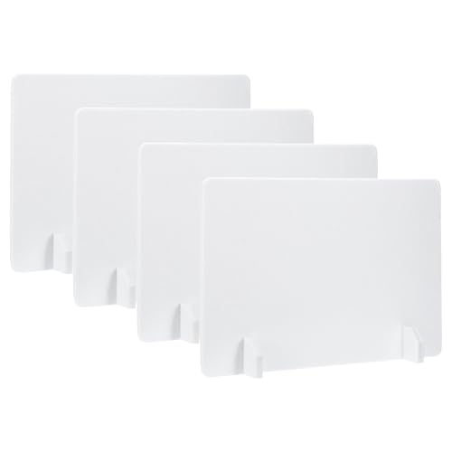 PATIKIL Desk Dividers 24" x 16", 4 Pack Desk Privacy Panel Freestanding Noise Reducing Partition Acoustic Panel with 4Pcs Support Feet for Testing Office Home Library, Pure White Style C - color: Pure White Style C, size: 24" x 16"