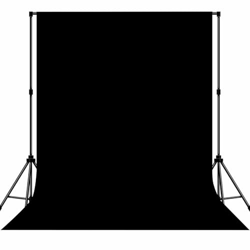Photo Backdrop Black Background Cloth Professional Photography 6x9ft Seamless Design Eliminates Wrinkle Portrait Photography Wedding Dark Theme Decorations - color: Black, size: 6x9ft