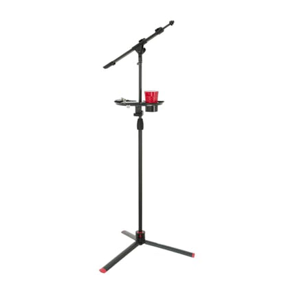Gator Frameworks Microphone Stand Accessory Tray with Drink Holder and Guitar Pick Tab, 12" x 7" (GFW-MIC-ACCTRAY) - size: 12" x 7" Standard Tray, style: Standard Tray