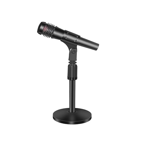 Small Desk Mic stand, Desktop Microphone Stand Adjustable Steel Table Mic Stand with Microphone Clip for Blue Yeti Snowball 10 Inch-14 Inch - size: 1 Pack （10-14 Inch）