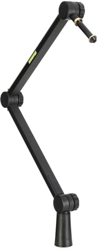 Shure MV7+ Hybrid Podcast Microphone with Adjustable Boom Arm Stand - USB & XLR Connectivity for Streaming, Recording, and Podcasting