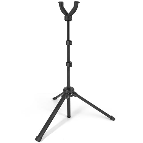 HUNTPAL Portable Shooting Stick Tripod Gun Rest | Portable, Adjustable Height, Compact Aluminum Construction, For Range Table Shooting Target Practice - color: Tripod-690: 18"-52"