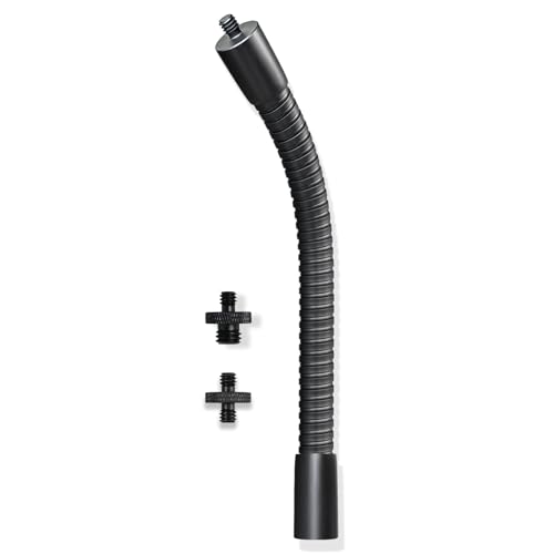 Heavy-Duty 9" Flexible Gooseneck Extension Tube Arm with 1/4"-20 & 3/8"-16 Adapter (KN14-9) - size: 9-INCHS