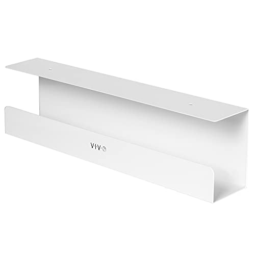 VIVO Under Desk 17 inch Cable Management Tray, Cord Organizer, Home Office Desk Accessories, White, DESK-AC06-1CW - color: White, size: Standard
