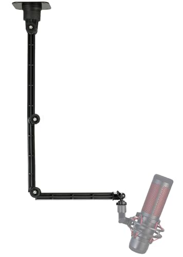 Microphone Wall Mount, Ceiling Holder Stand compatible with Blue Yeti X Nano Snowball and Shure HyperX Razer Microphones