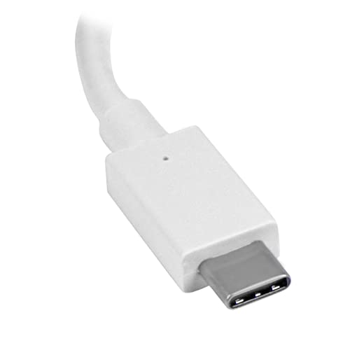StarTech USB 3.1 USB-C to HDMI Adapter Dongle, 4K 30Hz, Reversible, White - color: White, style: 4K 30Hz