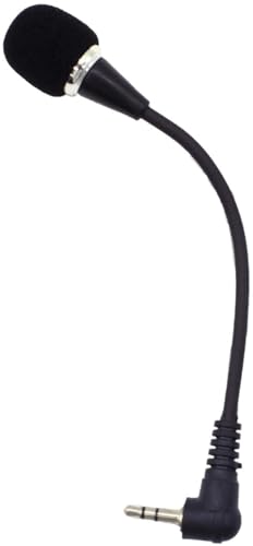 Mini Microphone Mini Notebook Mic 3.5 mm Socket Notebook Microphone, Compatible for PC Laptop Notebook (1 Piece/Black)