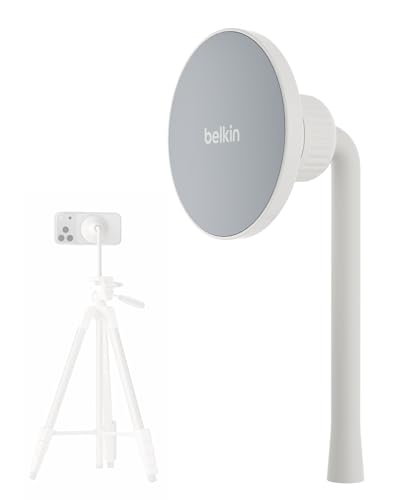 Belkin Stage Magnetic Tripod Phone Mount - Lightweight MagSafe & Qi2 Compatible 360° Rotating Smartphone Holder for iPhone 17 & 16, Android, TikTok, YouTube, Streaming, Influencers, Vlogging, Content - style: Magnetic Phone Holder