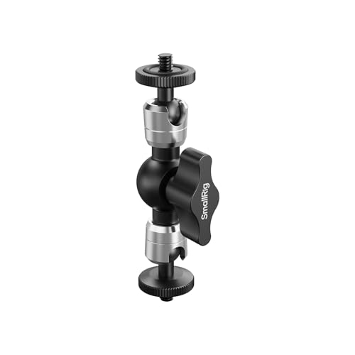 SMALLRIG 4.3" Mini Magic Arm, Compact Magic Arm for Monitors & LED Lights, 360° Ball Head Adjustment, 6.6lb Static Load, Aviation Aluminum with Safety Washer for Scratch Protection - 6509 - style: 1-Pack (4.3“)