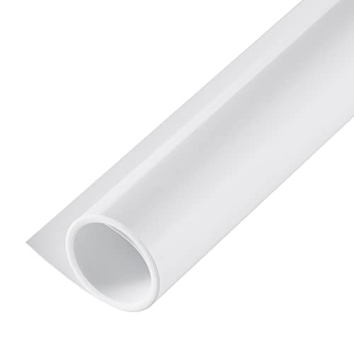 Meking White PVC Backdrop, 23.6"x51" Photography Backdrop Matte & Reflective PVC Background Dual Side Vinyl Backdrop for Product Video Photography Studio (60x130cm) - color: White