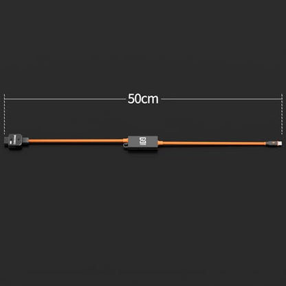 ZGCINE DT-PD 20" D-Tap to USB-C PD 2-Way V-Mount Charger Braided Power Delivery Cable for V-Mount Battery,Mirrorless Cameras, Phones &More