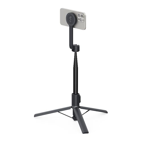ShiftCam SnapStand Max – Magnetic Selfie Stick & Tripod – Compact, Foldable & Extendable with Tilt Head and Magnetic Bluetooth Remote (Midnight, SnapStand Max) - color: Midnight, size: SnapStand Max