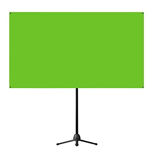Valera 90in Green Screen Backdrop with Stand for Streaming, Ultra Portable 2 Min Setup, Portrait & Landscape, Tripod & Wall Mount, for Tiktok Zoom Video Meetings & More, +1k Free Backgrounds Included - size: 90 Inch