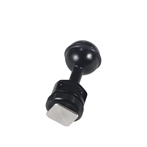 1 Inch Ball Mount Head Adjustable Adapter with Cold Shoe Base for Underwater Camera Case Video Flash (Kit A) - color: Kit A