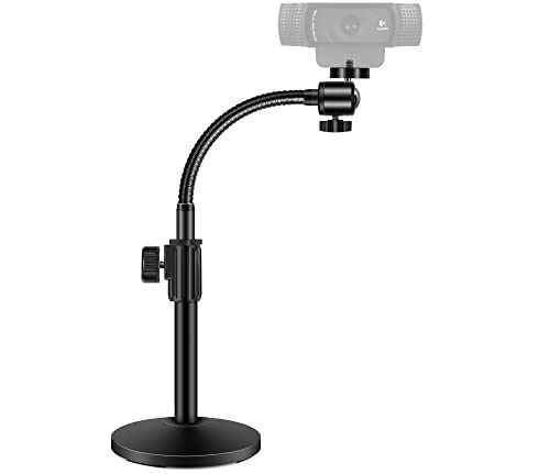 InnoGear Webcam Stand for Desk, Camera Stand Mount Gooseneck Arm for Logitech Webcam C922 C930e C920S C920 C615 C960 C920x BRIO 4K NexiGo N60, Phone Mount, Right Light, GoPro with 1/4" Thread - style: Gooseneck Stand