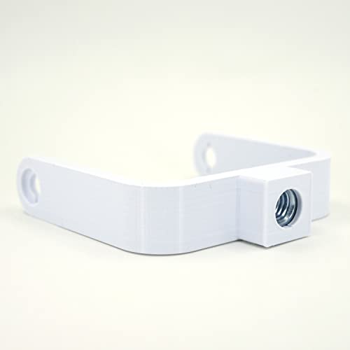 Desk Cookies Microphone Mount for Fifine K690, 3/8" Adapter Boom Arm Attachment, Durable Threads, Mic Arm Mount, Slim profile (White) - color: White