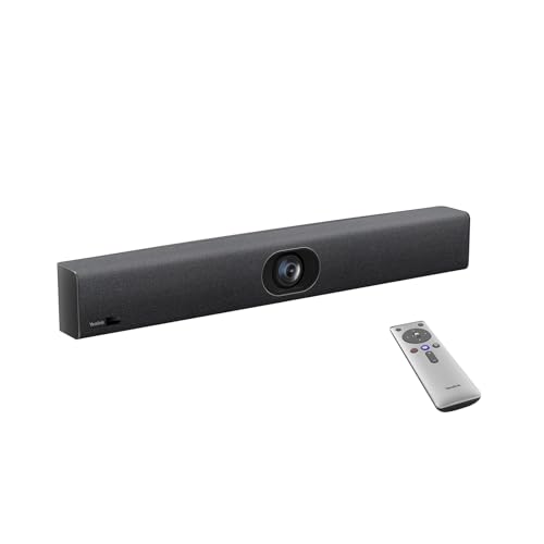 Yealink UVC40 E2 USB Conference Room Camera System Ultra-HD 4K Video Conference Camera 120° Wide-Angle Lens Built-in 8 Microphone Arrays Auto Framing Speaker Tracking and Smart Area Exposure Webcam