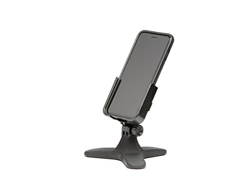 WeatherTech DeskFone - Universal Desktop Cell Phone Holder - color: Black Plastic Knobs
