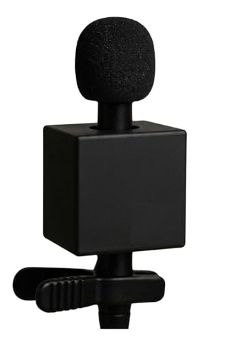 Blank Mini Microphone Flag Black Cube Customizable Mic Flag for Handheld Interview Microphones, Durable Plastic Square Mic Flag for News, Podcast, Broadcasting & Branding - color: Black