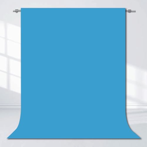 Blue Backdrop for Photoshoot, Photobooth Professional Photo Backdrop Curtains, Studio Portrait Video Teams Photo op Backdrop Solid Color Backdrops for Photography 5x7FT - color: Blue, size: 5x7FT