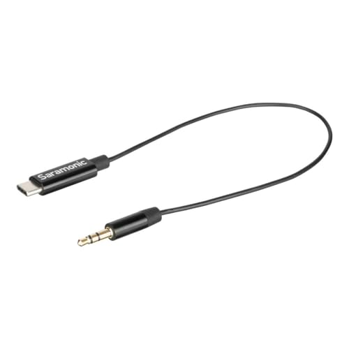 Saramonic SR-C2001 3.5mm TRS Male to USB-C Stereo or Mono Microphone & Audio Adapter Cable to Record into iPhone 15, Android Mobile Devices, Computers, new iPad & More - size: TRS Male to USB-C
