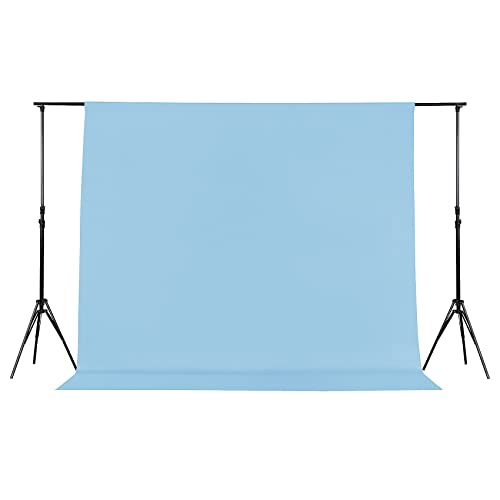 Joccun 10X10 FT Light Blue Backdrop Background for Photography,Polyester Backdrop Curtain Background Screen for Photography,Photoshoot,Video Recording,Studio(10X10ft,Light Blue) - color: Light Blue, size: 10FTx10FT